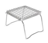 TOPINCN Parrilla Plegable de Acero Inoxidable para Fogatas, Minirejilla Portátil para Barbacoas en la Playa y Picnics Al Aire, 1 Unidad
