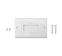 TOPINCN Placa de Pared de Cepillo con Diseño de Cepillo de Cerdas, Placa de Pared de Cable de Inserción Pasante para Prevención de Polvo, Ajuste Estándar (Ponerse de pie)