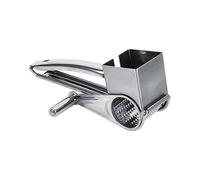 TOPINCN Rallador de Queso, Multifuncional, Artesanal de Cocina, rallador de Queso Giratorio de Acero Inoxidable, 1 Tambor, Herramienta para triturar rebanadas, Plata