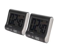 TOPINCN Temporizador de Cuenta Regresiva Digital 2 Piezas con Pantalla Grande, Magnético y Multifuncional para Uso en Oficina y Cocina, Material ABS, Tamaño de la Palma