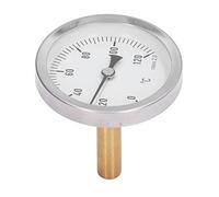 TOPINCN Termómetro de Dial de 63 Mm Medidor de Temperatura Bimetálico 0-120C IP55 Termómetro de Latón de Acero Inoxidable Resistente Al Agua con Dial de 63 Mm para Cocinar Barbacoa