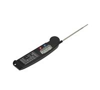 TOPINCN Termómetro Digital para Carne para Barbacoa, Termómetro para Alimentos de Lectura Instantánea con Diseño Plegable y Función de Calibración para Cocinar, Asar y Hornear (BLACK)