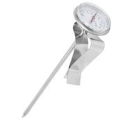 TOPINCN Termómetro para café Lectura Rápida Duradera para Hacer café Leche BBQ Accesorio de Cocina de Color Acero Inoxidable para Cocineros Caseros (corto)