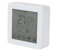 TOPINCN Termostato de Calefacción Digital LCD con Control Preciso para Oficina de Hotel en Casa, Blanco/Azul, 3.4x3.4x1.1in