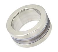 TOPINCN Tirador Empotrable Para Puerta Corredera De Acero Inoxidable, Mango Redondo De Cristal De Baño