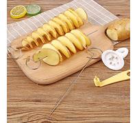 TOPINCN Tornado Cortador de Papas en Espiral Cortador Manual Freír Vegetales Espiralizador Chips Maker DIY Manual Espiralizador de Vegetales Twister Rallador Peladores Rebanadores (como se Muestra)