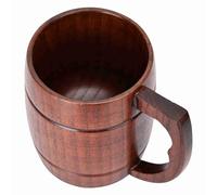 TOPINCN Vasos de Cerveza de bambú Natural, Vasos Ecológicos para Uso Doméstico, Ligeros y Resistentes Al Calor, Superficie Lisa, Juego de 2