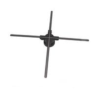 TOPINCN Ventilador de Holograma 3D de 100 Cm, Pantalla Publicitaria LED Holográfico de Ojo Desnudo con Control de Aplicación de 1184 LED de Alta Resolución de 1600 X 1184 para (Enchufe de la UE)