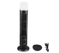 TOPINCN Ventilador de Torre para Dormitorio, Mini USB de Refrigeración Silenciosa sin Aspas con LED (BLACK)
