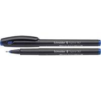 Schneider Optics Rotulador de punta fina Topliner 967 – Azul 0,4 mm, trazo extrafino, 10 unidades