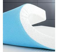 Topper 90x180 cm Viscoelástico 100% Sobrecolchon | Grosor 7CM | Producción española | Alivia la Carga Muscular | Funda extraíble y Lavable | Sistema de Aireación Fresh 3D | Ergonomía y Confort
