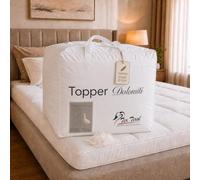 Topper para Colchón Tex Tirol Dolomiti 50% Plumón de Oca, 50% Pluma, Forro de Algodón, Varias Medidas - Matrimonial 160x190 cm