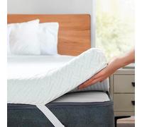 Topper Viscoelástico 100% Alta Densidad | Ergonómico, Transpirable y Antiácaros | Funda Desenfundable y Lavable | Alivio de Presión Lumbar y Cervical | Fabricado en España | Uso Verano e