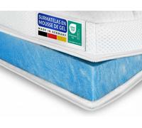 Topper Viscoelástico de Gel Premium | 160x190 cm | Altura 8cm | Deluxe (7 Zonas - 8 cm de altura) | OEKO-TEX Standard 100