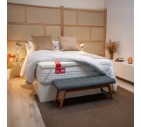 Topper Viscoeñastico de Hotel | PIKOLIN | Ignífugo |Antichinches | Funda lavable White 90 x 200 cm