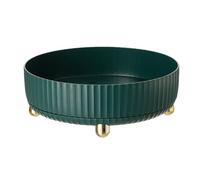 TOPPERFUN Bandeja Organizadora Giratoria Redonda para Maquillaje de Plástico Verde Bandeja de Almacenamiento Multifuncional para Cosméticos Organizador de Escritorio para Hogar y Oficina