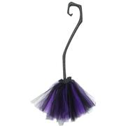TOPPERFUN Escoba de Bruja para Halloween Desmontable de Plástico y Gasa Accesorios para Cosplay y Decoración en Fiestas y Actuaciones