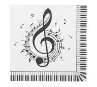 TOPPERFUN Servilletas de Papel Pack de 20 Unidades Notas Musicales Material Papel para para Fiestas Ideales para Cumpleaños y Ambiente Festivo Cumpleaños y Ambiente Festivo