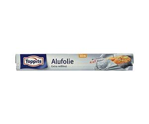 toppits aluminio pantalla con doble de fuerza de panal, 10 m x 29,5 cm, dispensador de cartón, 1 pieza