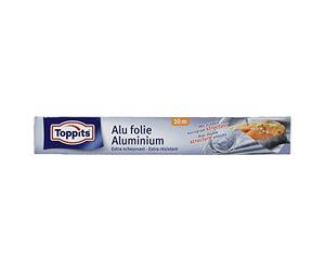 Toppits - Hoja de aluminio para dispensador, 10 metros, 30 cm de ancho, color plateado
