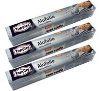 Toppits - Láminas de aluminio extraresistentes con doble pared (3 unidades) x 10 m x 29,5 cm)