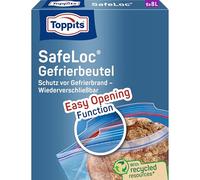 Toppits SafeLoc - Bolsas de congelación con cierre doble (8 L, 6 unidades), transparente