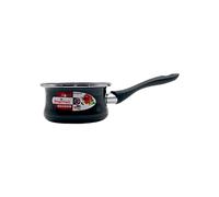 TopRed | Cazo de Acero Esmaltado con Antiadherente Bicapa Reforzado, Apto para Todo Tipo de Cocinas Incluida Inducción, Negro, 14/12 cm | Marca Magefesa