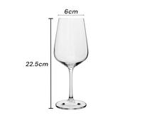TopRed | Copas de Vino de Cristal Bohemia - Set de 6 Copas Modelo Belia Height 22.5x width 6x length 6 cm