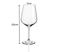TopRed | Copas de Vino de Cristal Bohemia - Set de 6 Copas Modelo Belia Height 22.5x width 6x length 6 cm