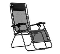 TopRed | Tumbona Reclinable y Plegable Gravedad Cero - Sillón con Respaldo Alto y Reposapiés para Piscina, Camping y Jardín - 52x53x108/43cm