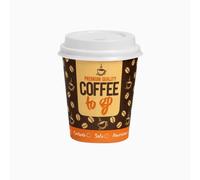 TopRed | Vaso de cartón con tapa, ideal para los negocios take away 100% reciclables | Tapa drink práctico para beber que impide derrames y pérdidas de líquidos | Marca Maxi Products