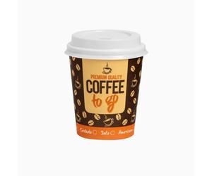 TopRed | Vaso de cartón con tapa, ideal para los negocios take away 100% reciclables | Tapa drink práctico para beber que impide derrames y pérdidas de líquidos | Marca Maxi Products