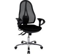 Topstar® OP290UG20H: Silla de oficina giratoria Open Point SY Deluxe - negra, con reposabrazos y doble rodillo de seguridad para todo tipo de suelos