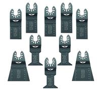 TopsTools 10pcs FAKA10F Ajuste rápido Hojas multiherramienta Profesional | Compatible con DeWalt, Stanley, Black & Decker, Bosch, Fein (Non-StarLock), hojas mixtas cortan madera, metal y plástico