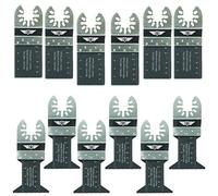 TopsTools 12pcs FAK12BMX Bimetal Fast Fit Metal Hojas multitool Larga vida | Compatible con DeWalt, Stanley, Black & Decker, Bosch, Fein (Non-StarLock), hojas HSS bimetal cortan madera, metal y clavos