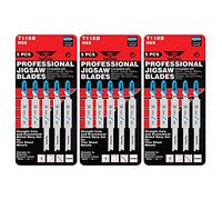 TopsTools 15pcs JSTT118B_3 91mm T118B Hojas caladora Profesional | vástago T proporciona agarre seguro y estabilidad; duradero hojas ofrecen limpio, preciso cortan en chapa y metal fino