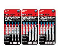 TopsTools 15pcs JSTT118G_3 91mm T118G Hojas caladora Profesional | vástago T proporciona agarre seguro y estabilidad; duradero hojas ofrecen limpio, preciso cortan en chapa y metal fino