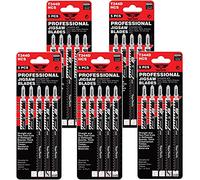 TopsTools 25pcs JSTT344D_5 152mm T344D Madera Hojas caladora Larga vida | Vástago T seguro y estable; hojas duraderas cortan madera rápido, limpio y preciso