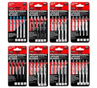TopsTools 40pcs JSTTK8 T101AO T101B T101BR T101D T111C Hojas caladora | vástago T proporciona agarre seguro y estabilidad; duradero hojas ofrecen rápido, limpio cortan en madera y chapa