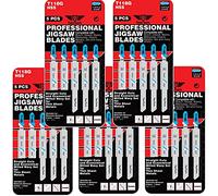 TopsTools 5pcs JSTT118G_5 91mm T118G Hojas caladora Profesional | vástago T proporciona agarre seguro y estabilidad; duradero hojas ofrecen limpio, preciso cortan en chapa y metal fino