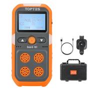 TopTes Guard-101 Detector de Gas, Monitor de 4 Gases para H2S, CO, LEL y O2, con Alarmas de Vibración, Visuales y Sonoras, 14h de Autonomía, Seguridad Antidesflagrante, para Trabajo y Casa - Naranja
