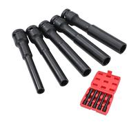 TOPWAY 1/2" Juego de Vasos de Impacto Extra Profundos 5 Piezas 8-14 mm Métrica CR-MO Llaves de Vaso Impacto de Pared Delgada Extralarga para Reparación Motores Camiones Tractores