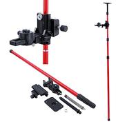 TOPWAY Barra Telescópica para Nivel Láser 115-400 cm Regulable Altura Puntal Telescopico Extensible Hasta al Techo, con Soporte y Bolsa de Nylon