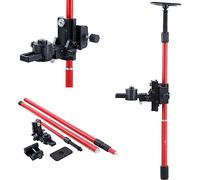 TOPWAY Barra Telescópica para Nivel Láser 4M Aluminio Puntal Telescopico Extensible Hasta al Techo, con Soporte y Bolsa de Nylon