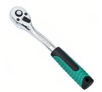 TOPWAY Llave de Carraca 3/8", Mango para Llave de Tubo de Liberación Rápida de 72 Dientes, Acero al Cromo Vanadio, Herramienta para Taller de Reparación de Automóviles, 200mm 422907