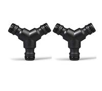 TOPWAYS® Derivación Triple Y Macho Separador Conector de Manguera de jardín Hose Splitter Connector 2 Piezas