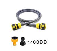 Topways Juego de conexión de manguera para carrete de manguera de jardín, incluye rosca macho de 3/4 '', adaptador de grifo 2 en 1, adaptador de extremo de manguera de 1/2 ", longitud de 1,3 m