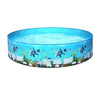 TOPWAYS Piscina de verano para niños - Pataugeoire rectangular no inflable - 183 x 38 cm - 15 galones - Para niños y bebés