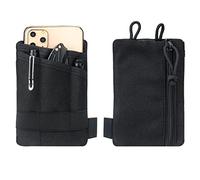 Topyond Mini EDC Bolsa Mini Bolsa Organizador con 5 Bolsillos, Pequeño Organizador EDC Bolsillo Multiherramienta Bolsillo para Llaves Cartera Pequeña Hombres Mochila Extra (Negro)