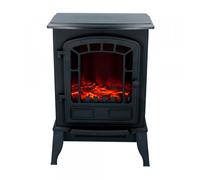 Torino Estufa Chimenea LED 2000W con Simulación de Llama y Leña Artificial